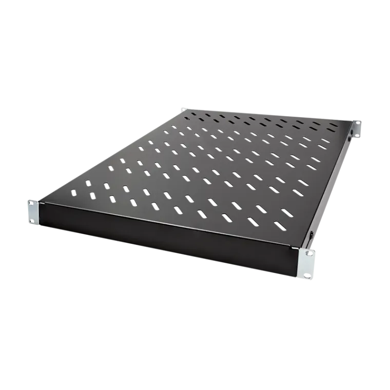 Verstellbarer Fachboden für 19"-Schränke mit 1000 mm Tiefe, Schwarz