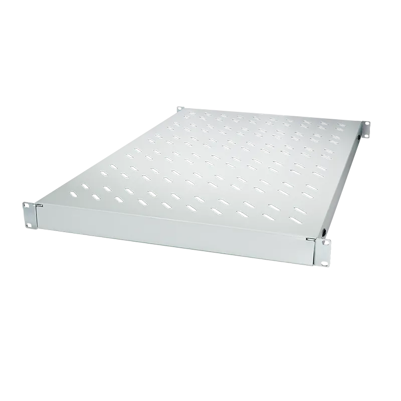 Verstellbarer Fachboden für 19"-Schränke mit 1000 mm Tiefe, Lichtgrau