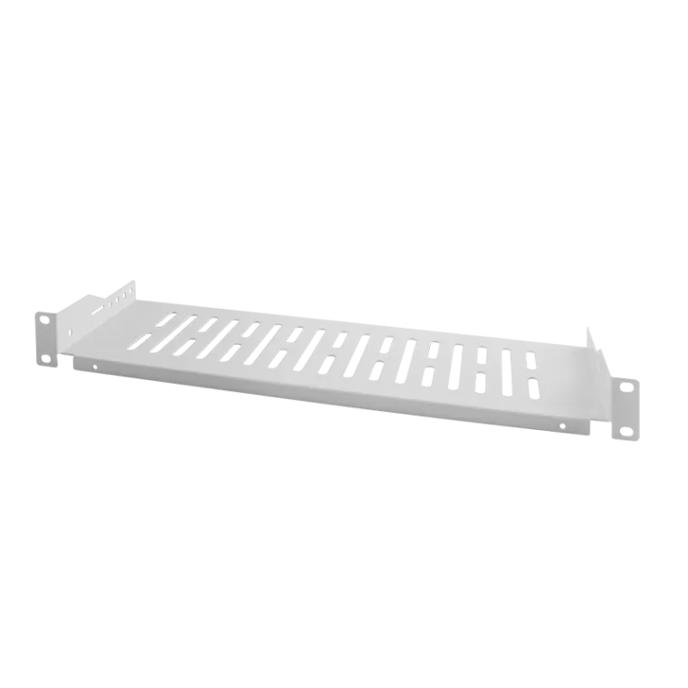 19" Fachboden, Befestigung nur vorne T=150 mm, Grau