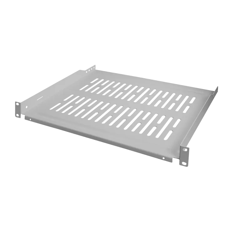 19" Fachboden, Befestigung nur vorne T=350 mm, Grau