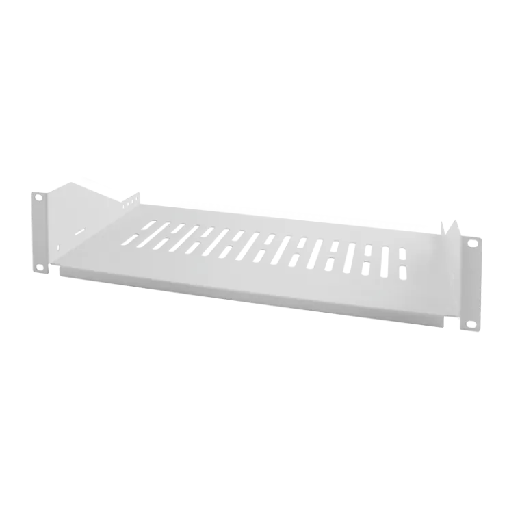 19" Fachboden, Befestigung nur vorne T=250 mm, Grau