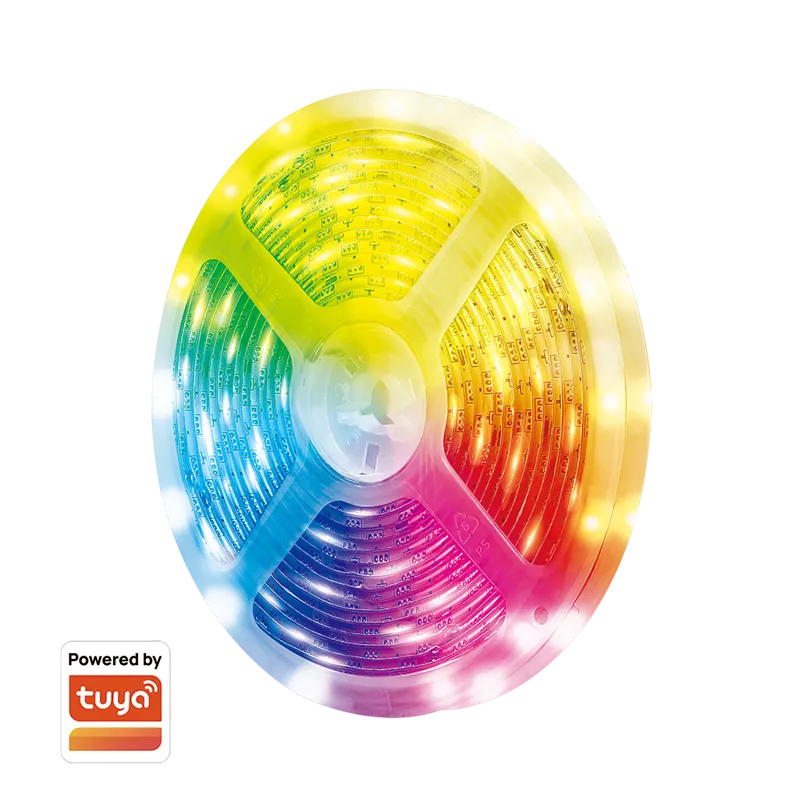 Wi-Fi Smart RGB+CCT-LED-Band, selbstklebend, 400 lm, Tuya kompatibel, 5 m