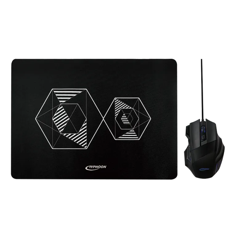 Gaming Combo Set aus Maus und Mauspad, 35x25x0,2cm