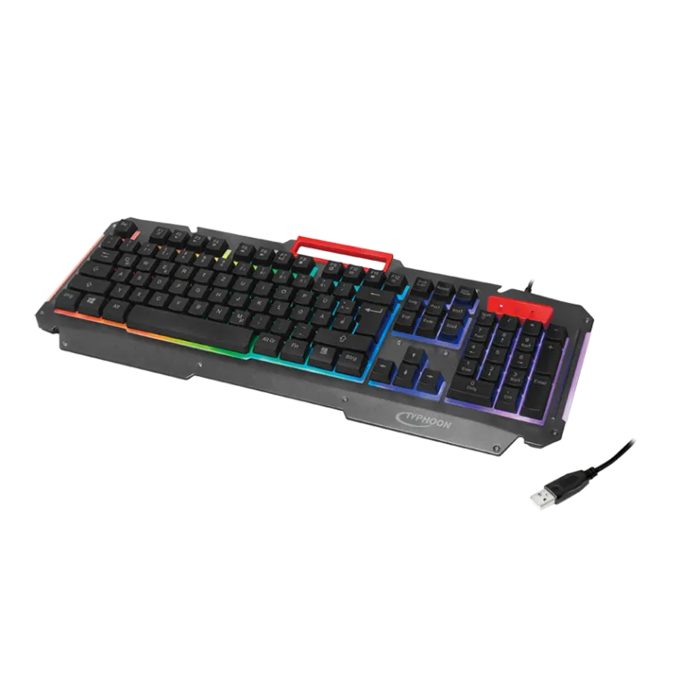 Gaming-Tastatur mit Regenbogenfarben-Hintergrundbeleuchtung