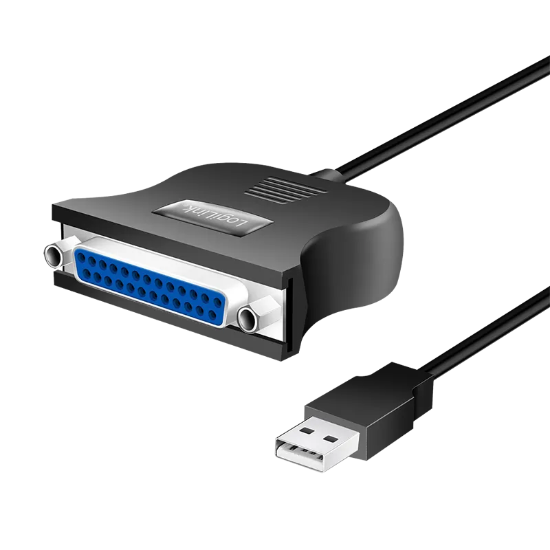USB 1.1-Kabel, USB-A/M zu DB25/M, bidirekt, schwarz, 1,8 m