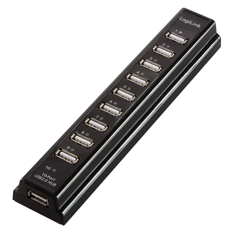 USB 2.0 Hub 10-Port mit Netzteil