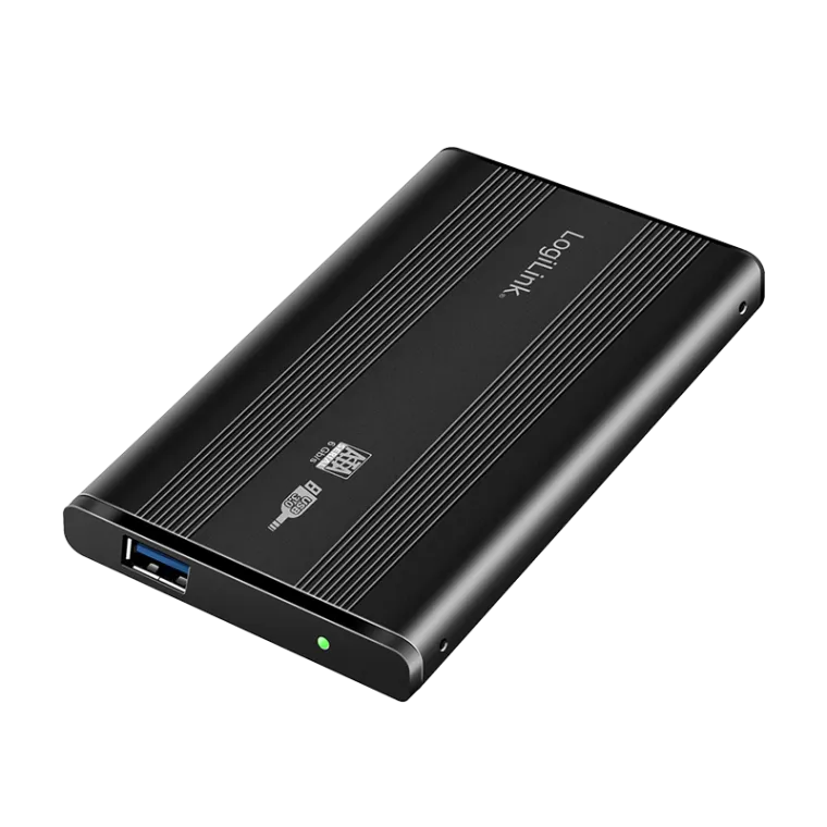 Festplattengehäuse 2,5", SATA, USB 3.0, Alu, schwarz
