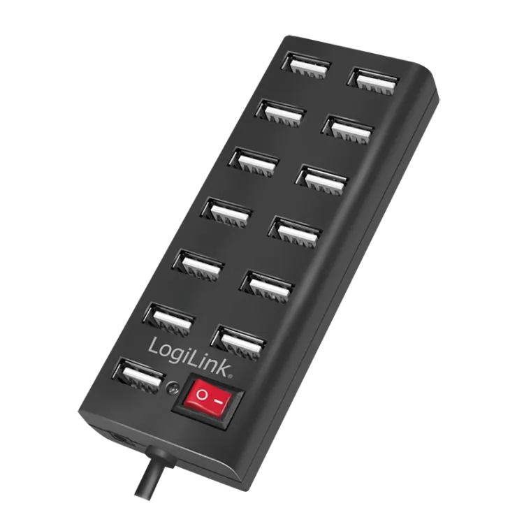USB 2.0 Hub, 13-Port mit EIN/AUS Schalter