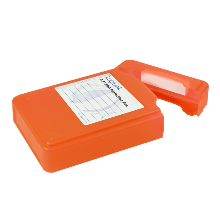 Festplatten Schutz-Box für 3,5" HDDs, orange