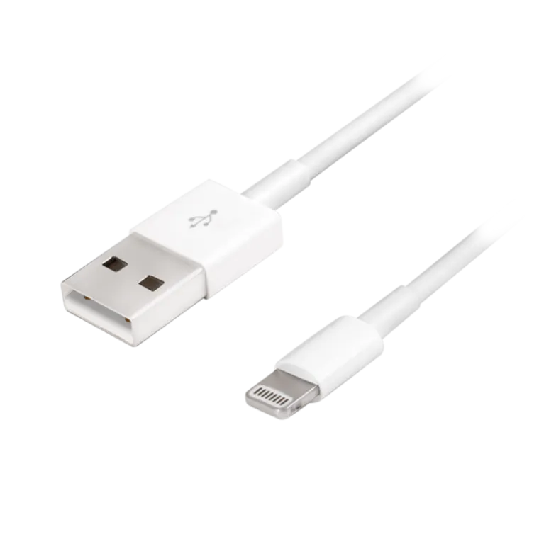 Lightning-Kabel, Apple 8-Pin/M zu USB A/M, MFI, weiß, 1 m