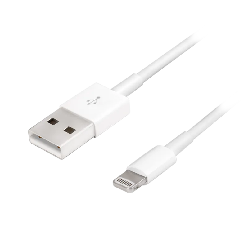 Lightning-Kabel, Apple 8-Pin/M zu USB A/M, MFI, weiß, 1 m