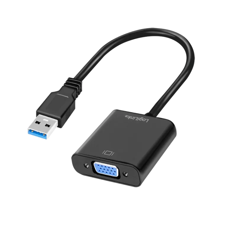 USB 3.0-Adapter A/M zu VGA/F, 1080p/60 Hz, schwarz, 0,15 m