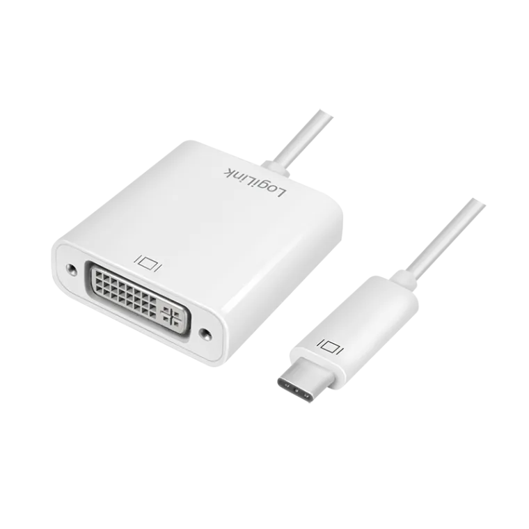 USB 3.2 Gen1 Type-C Adapter, C/M zu DVI-D/F, 1080p/60 Hz, weiß, 0,15 m