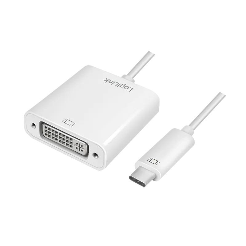 USB 3.2 Gen1 Type-C Adapter, C/M zu DVI-D/F, 1080p/60 Hz, weiß, 0,15 m