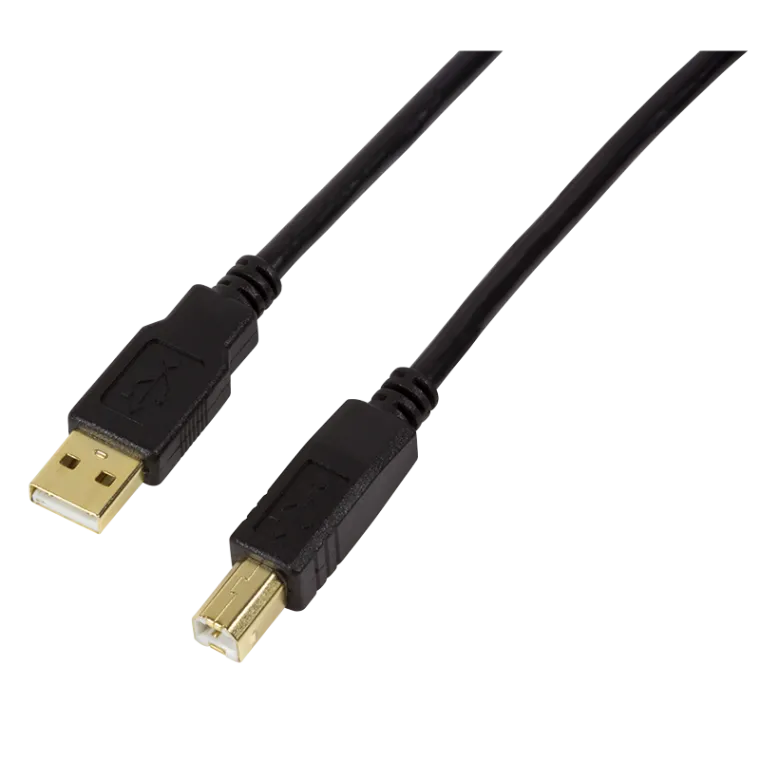 USB 2.0-Kabel, USB-A/M zu USB-B/M, Verstärker, schwarz, 20 m