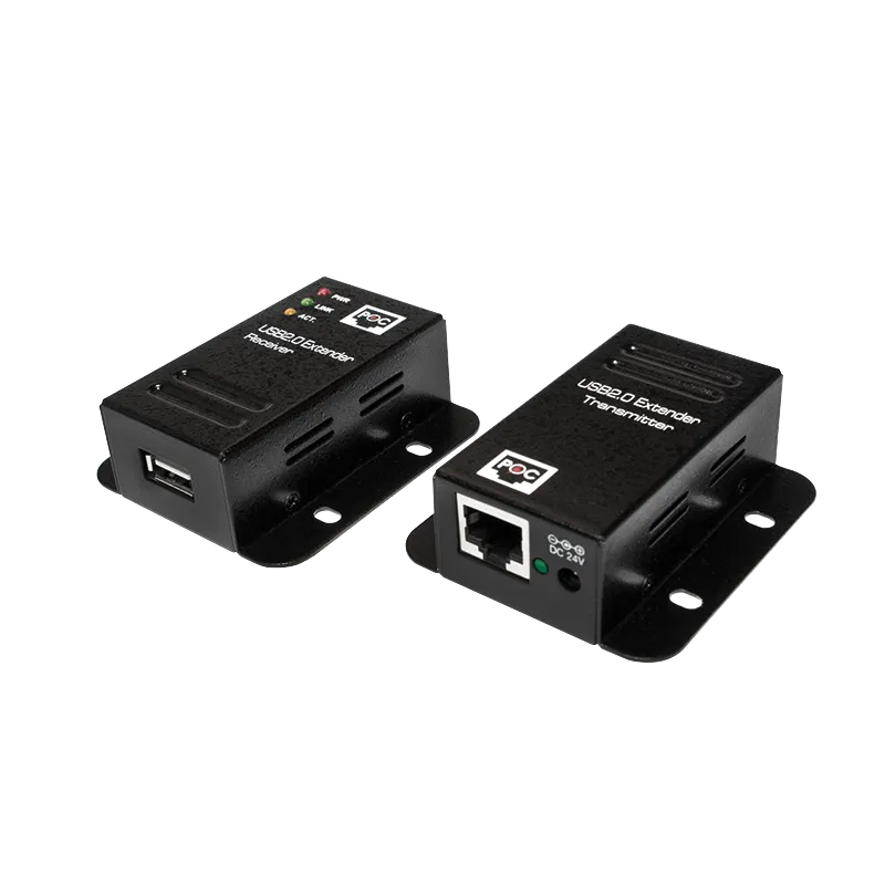 USB 2.0-Cat.5-Extender, 50 m, 1-Port, montierbar, POC, schwarz