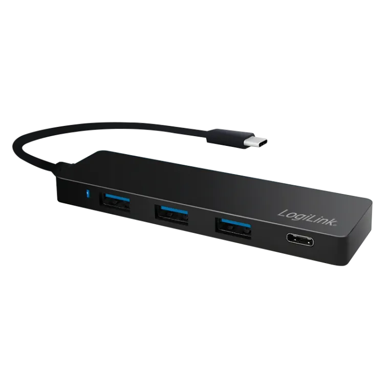 Sehr flacher USB 3.2 Gen1x1 USB-C, 4-Port Hub