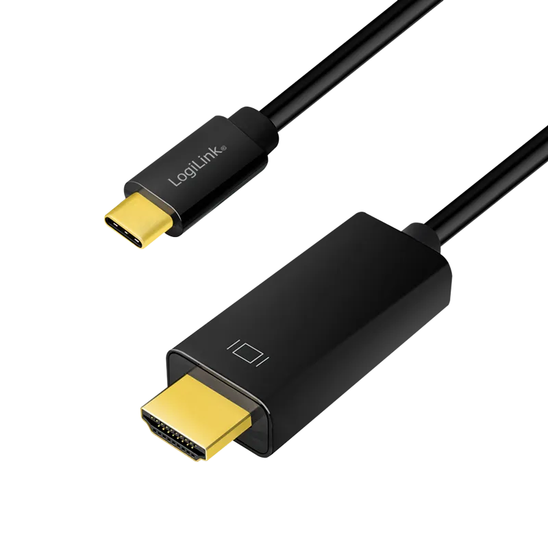 USB Type-C Kabel, C/M zu HDMI-A/M, 4K/60 Hz, schwarz, 1,8 m