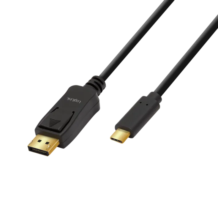 USB 3.2 Gen1 Type-C Kabel, C/M zu DP/M, 4K/60 Hz, schwarz, 1,8 m