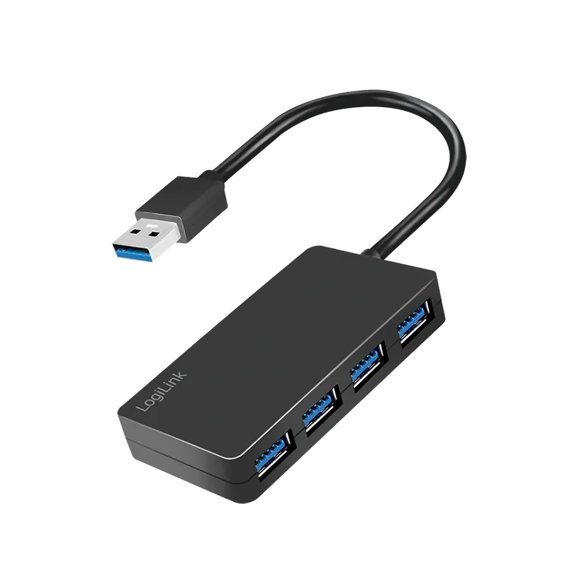 USB 3.2 Gen1, 4-Port Hub, schwarz