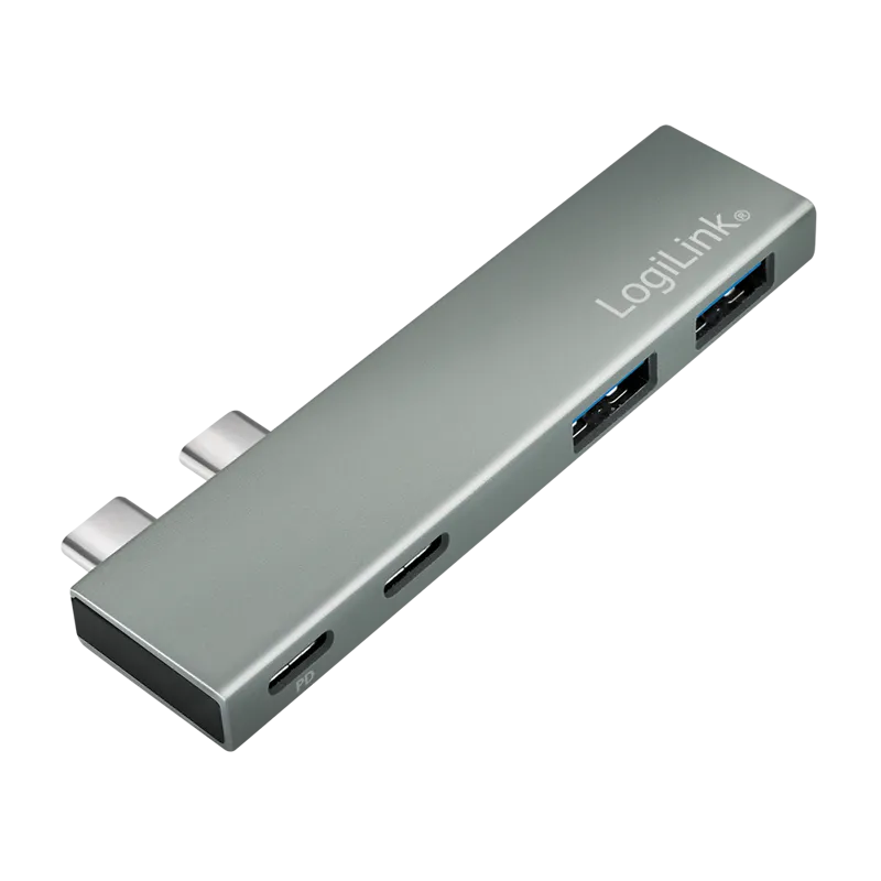 USB 3.2 Gen2x2 Dockingstation, 4-Port, PD, silber