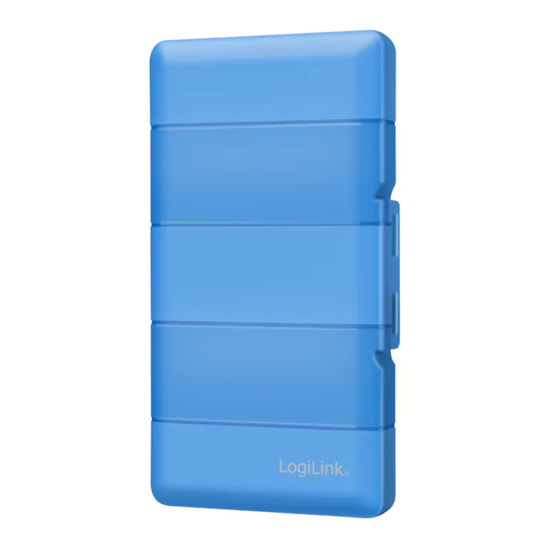 Schutz-Box für 4x M.2 NGFF/NVMe SSDs, stoßfest, blau