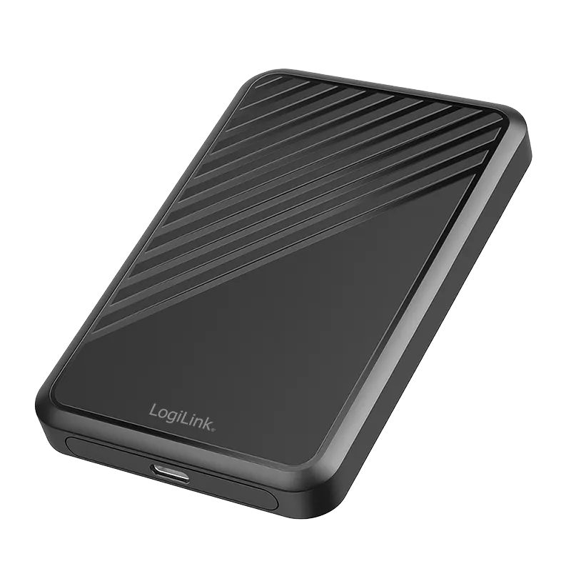 Festplattengehäuse, 2,5" (6,35 cm) SATA HDD/SSD, USB 3.2 Gen1, schwarz