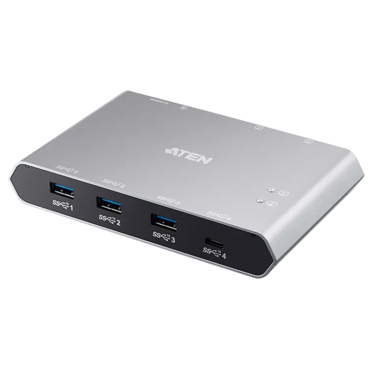2-Port USB-C Gen2 Sharing Switch mit Stromdurchgang
