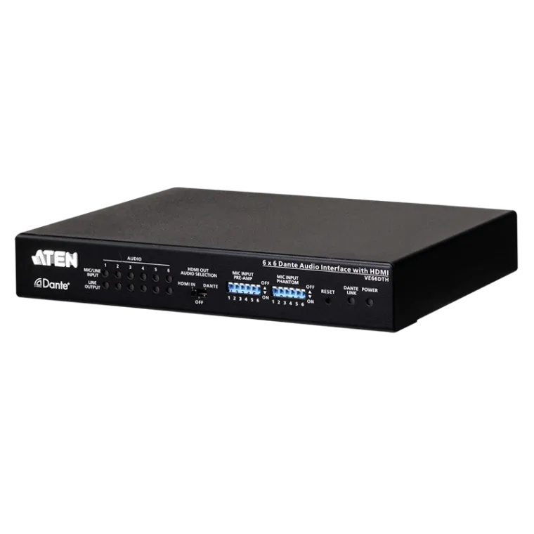 6x6 Dante Audioschnittstelle mit HDMI