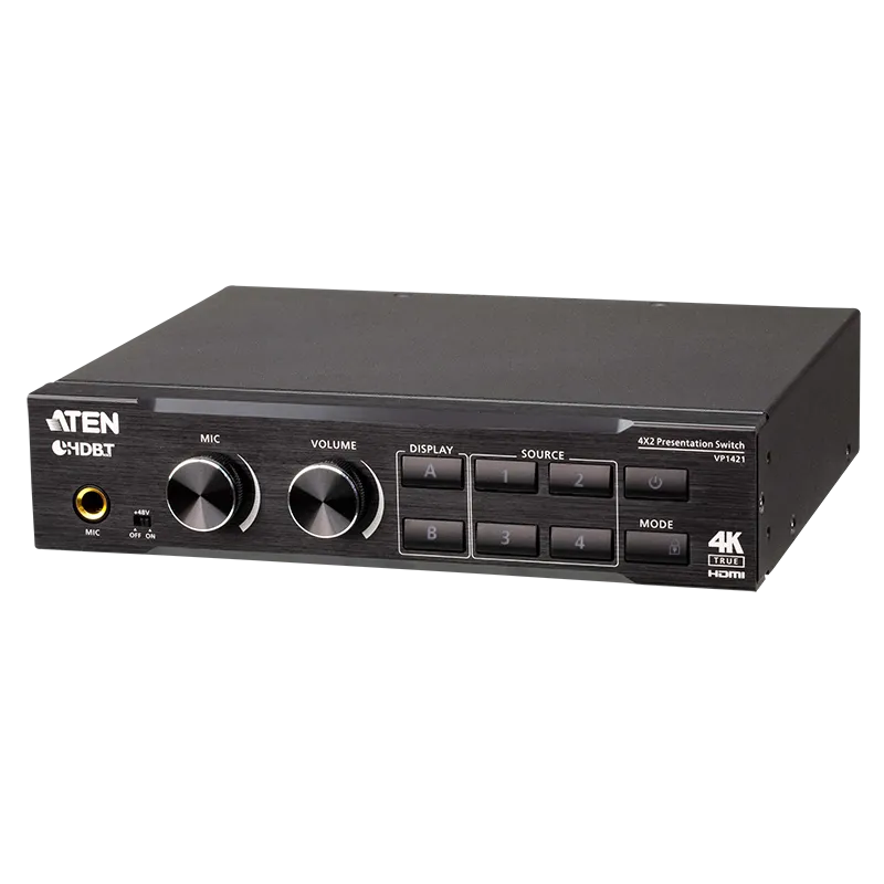 HDMI Matrix Switch 4 x 2 True 4K Präsentation mit Skalierung