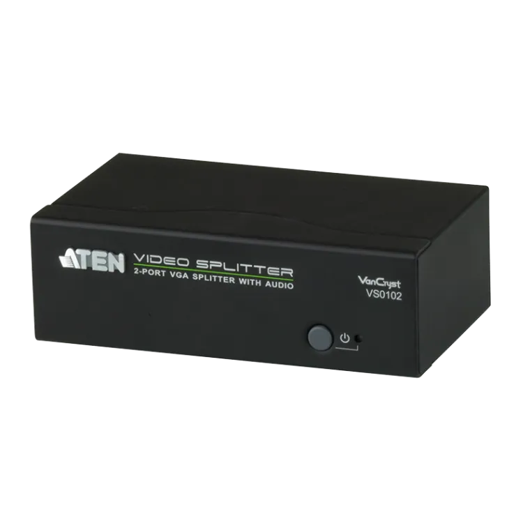 Video Splitter VGA 2-Port mit Audio & RS232