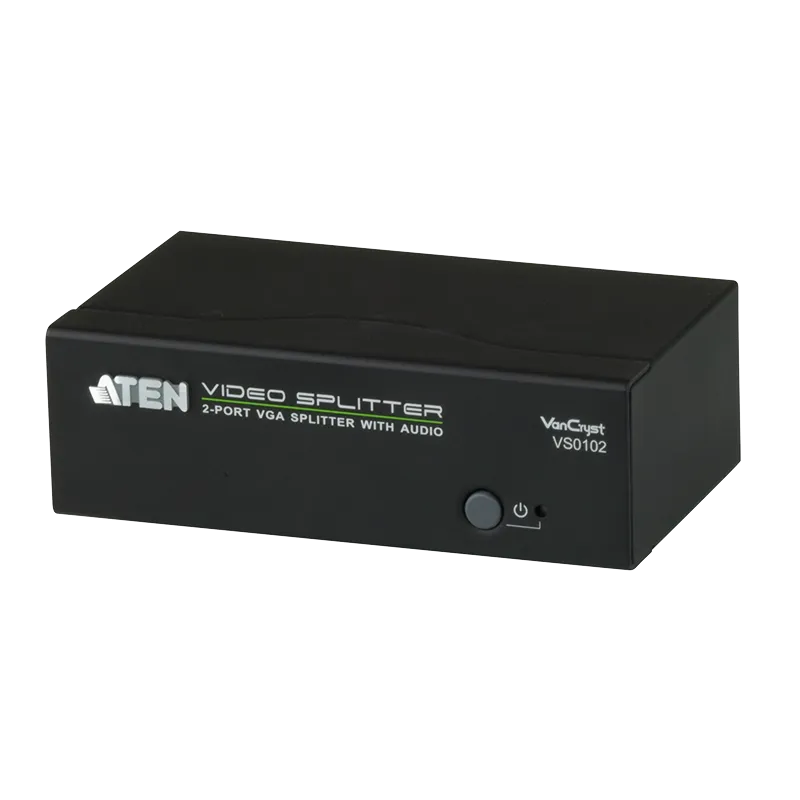 Video Splitter VGA 2-Port mit Audio & RS232