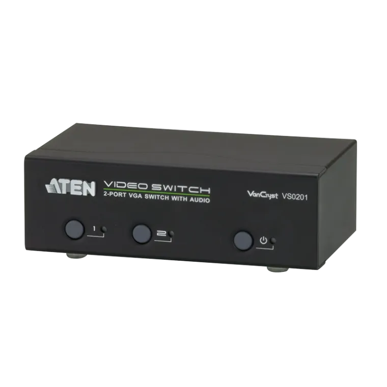 VGA Switch 2-port VGA mit Audio & RS232