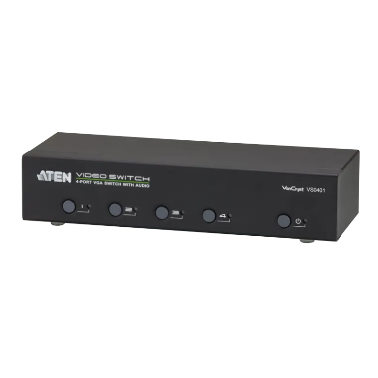 VGA Switch 4-port VGA mit Audio & RS232