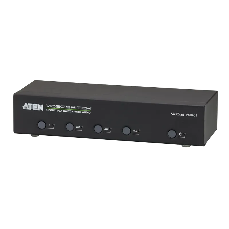 VGA Switch 4-port VGA mit Audio & RS232