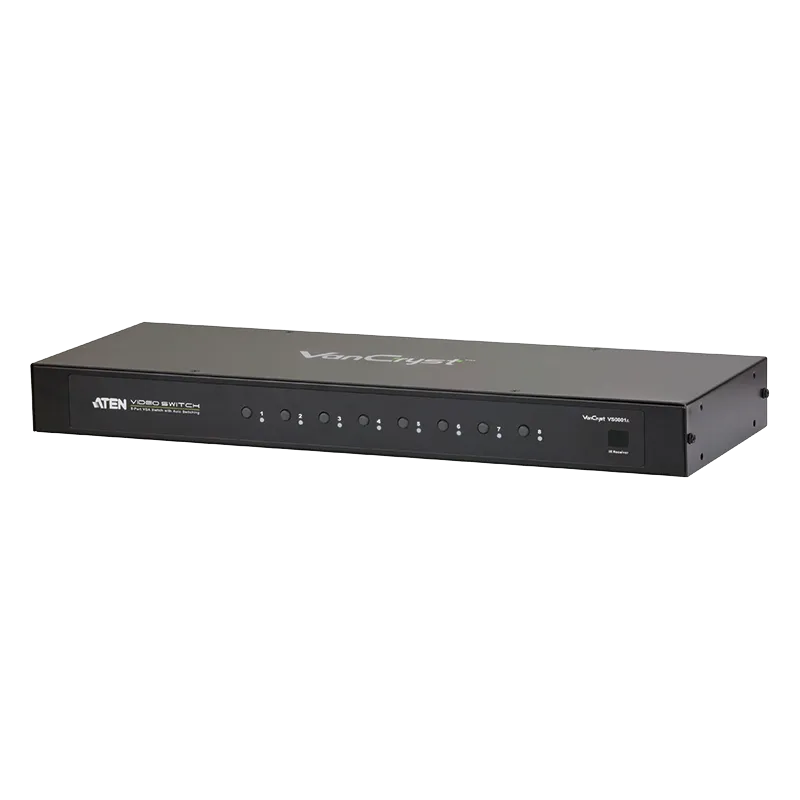 VGA Switch 8-Port VGA mit Audio & IR Fernbedienung