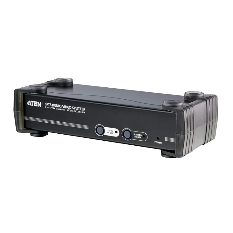 VGA Splitter 4-Port Cat.5/6 A/V mit RS232