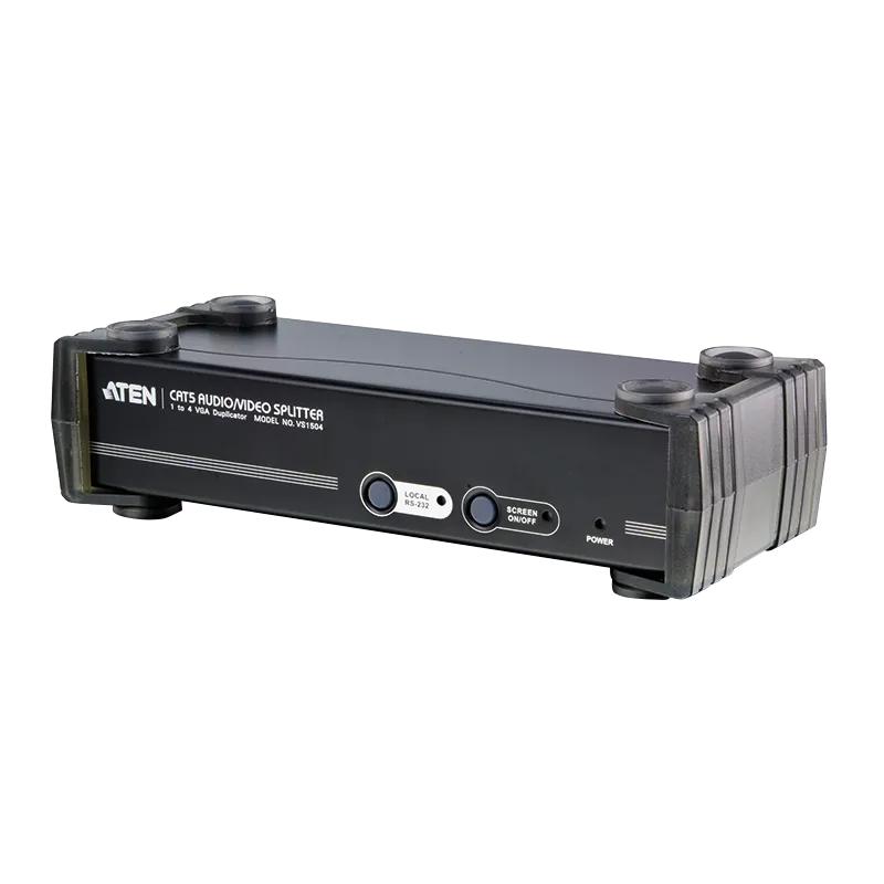VGA Splitter 4-Port Cat.5/6 A/V mit RS232