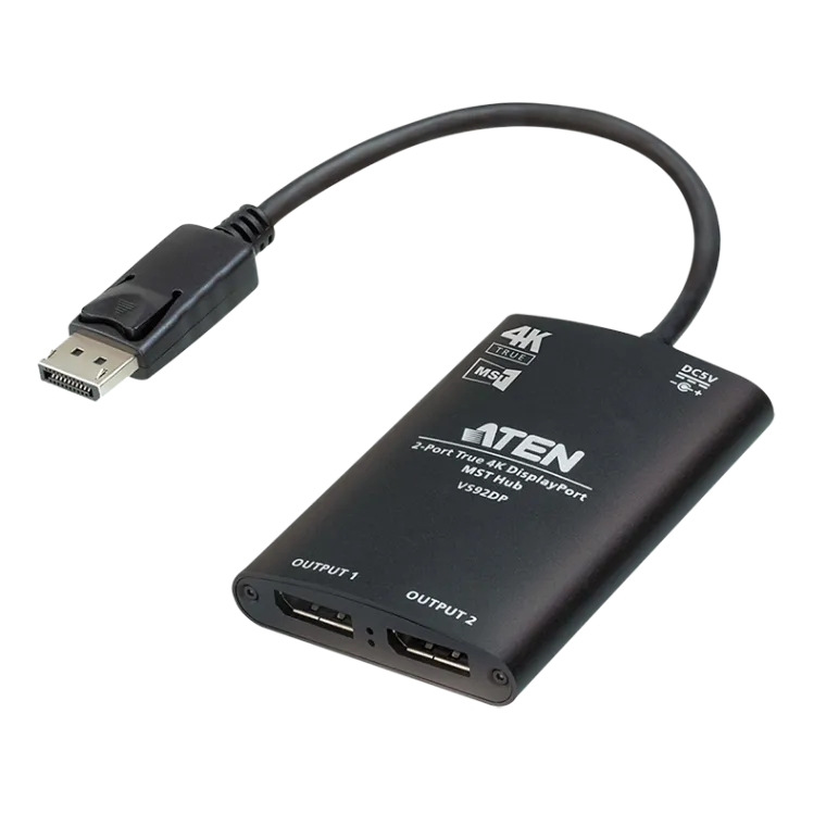 2-Port True 4K DisplayPort MST Hub