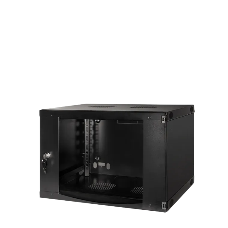 19" Wandschrank 6HE 540 x 450 mm, unmontiert, Schwarz