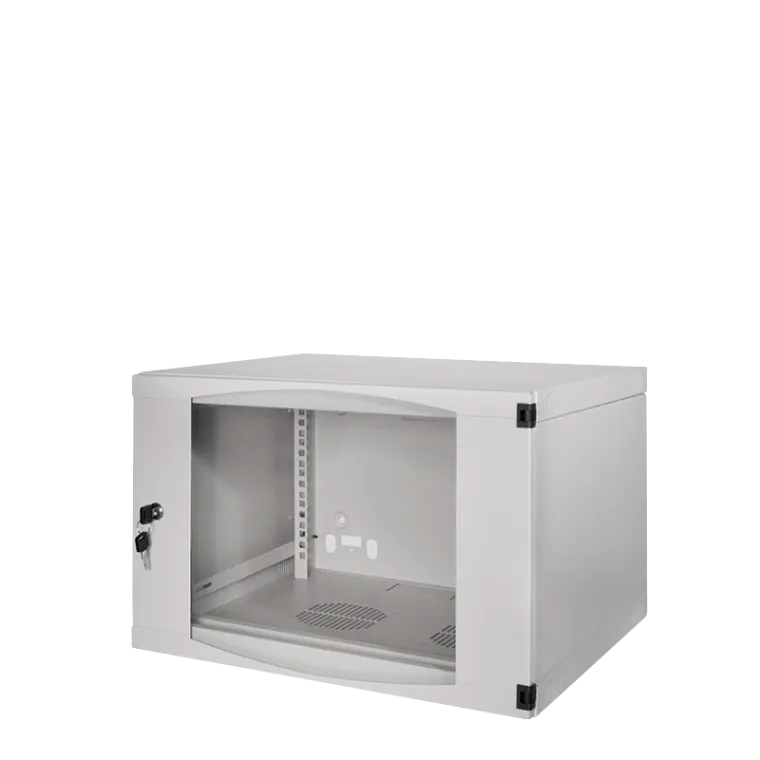 19" Wandschrank 6HE 540 x 450 mm, unmontiert, Grau