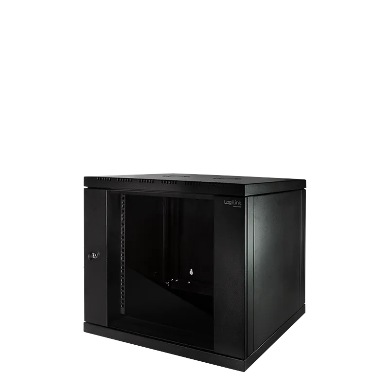 19" Wandschrank einteilig 9HE 600 x 560 mm, Schwarz