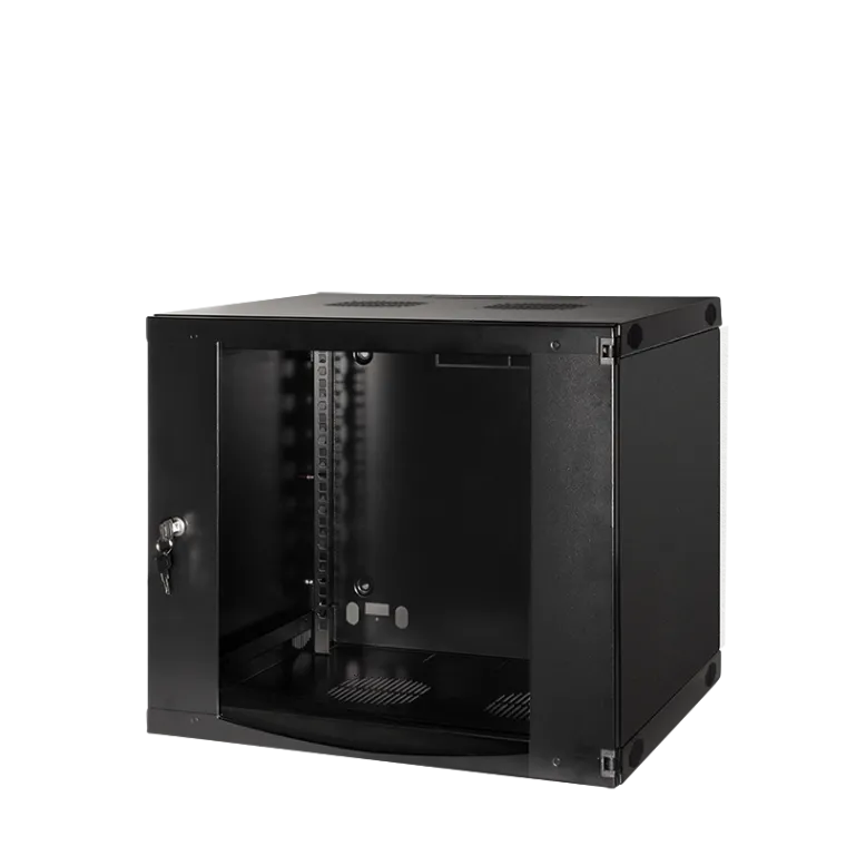 19" Wandschrank 9HE 540 x 450 mm, unmontiert, Schwarz