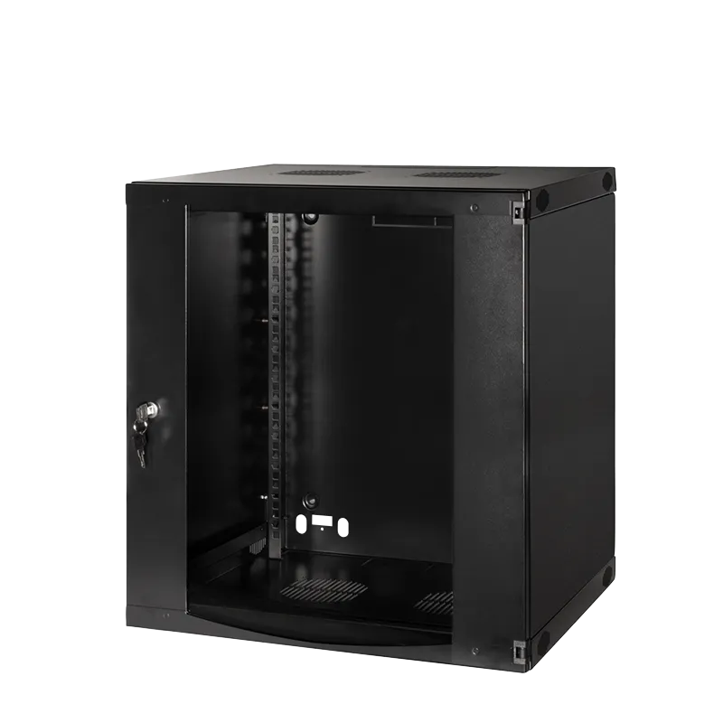 19" Wandschrank 12HE 540 x 450 mm, unmontiert, Schwarz