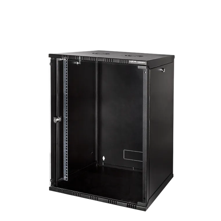 19" SOHO Wandschrank, 15 HE, 550 mm tief, Schwarz