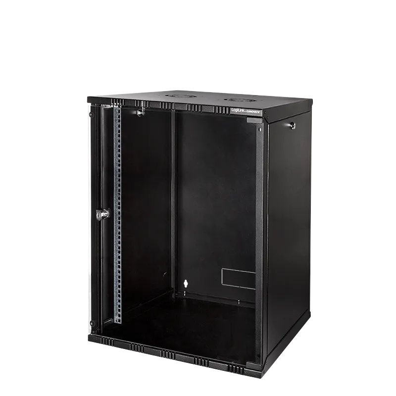 19" SOHO Wandschrank, 15 HE, 550 mm tief, Schwarz