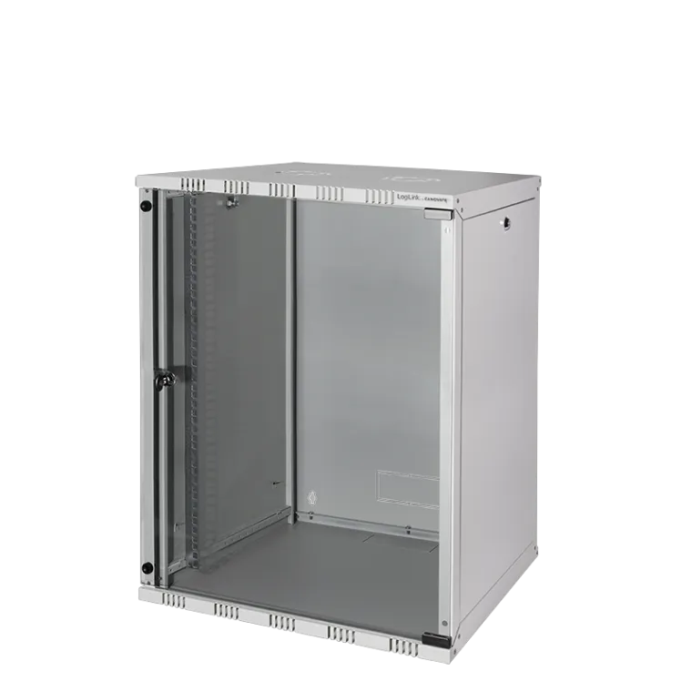 19" SOHO Wandschrank, 15 HE, 550 mm tief, Grau