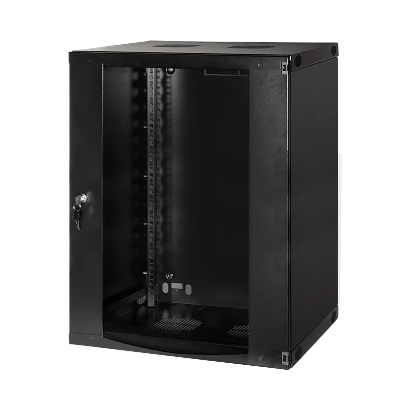 19" Wandschrank 15HE 540 x 450 mm, unmontiert, Schwarz