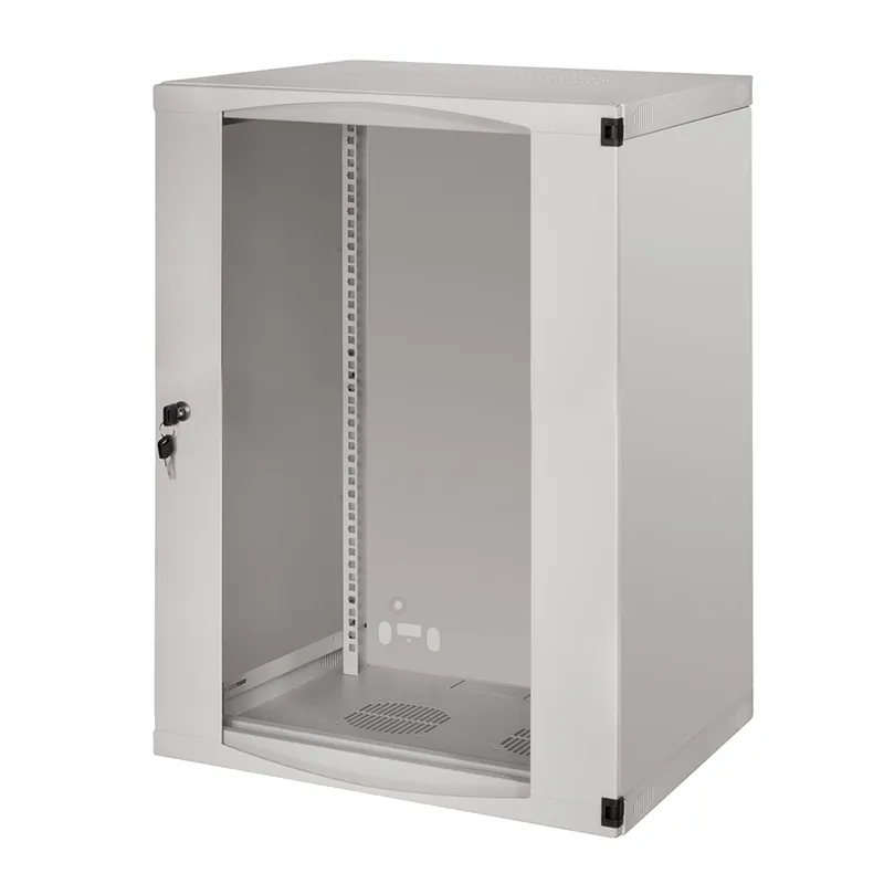19" Wandschrank 15HE 540 x 450 mm, unmontiert, Grau