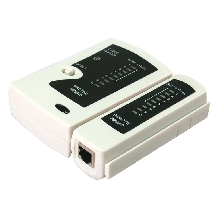 Tester für RJ11-, RJ12- und RJ45-Patchkabel, mit Remote Einheit